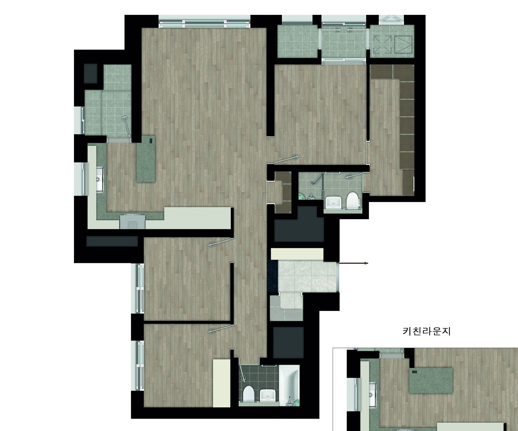 아파트 84B 평면도
